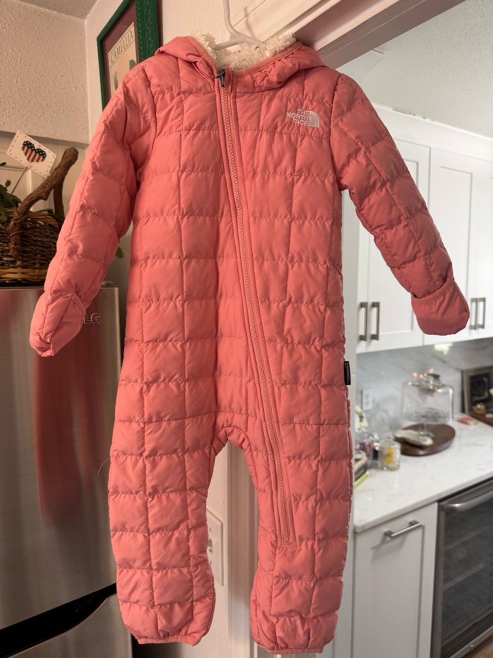 The North Face Baby ThermoBall One-Piece winter suit.